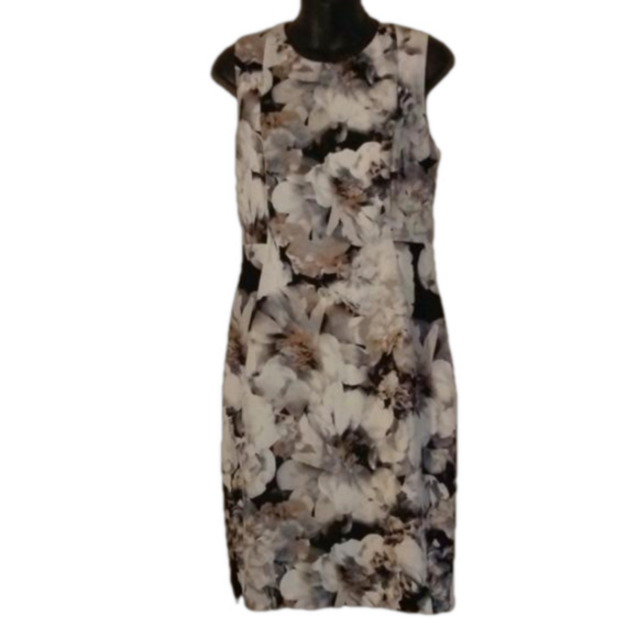 Calvin Klein Dresses & Skirts - NWT Calvin Klein floral dress. Beautiful style and neutral colors for Fall.